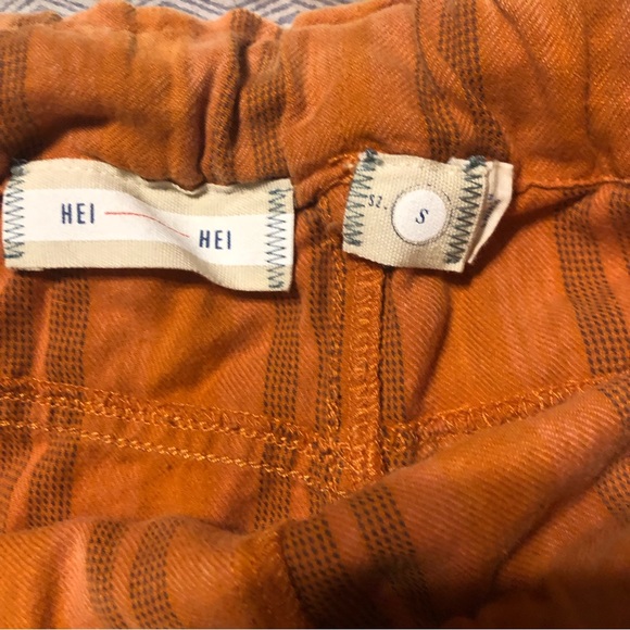 SOLD Anthropologie Hei Hei Tahiti Orange Striped Shorts - Picture 4 of 7